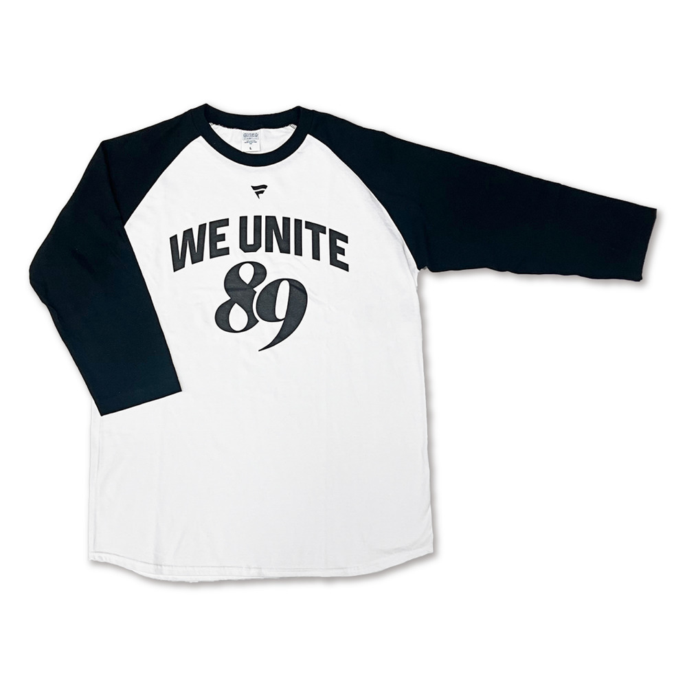 WE UNITE 89 ラグランTシャツ(ホワイト) 詳細画像 ホワイト&times;ブラック 1